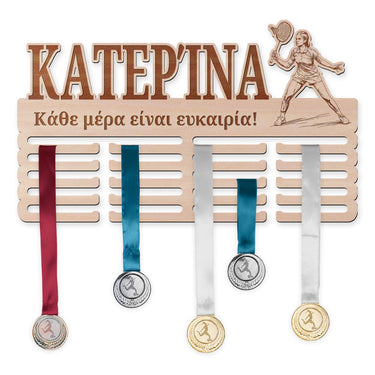Κρεμάστρα μεταλλίων - Μπαντμίντον, γυναίκα