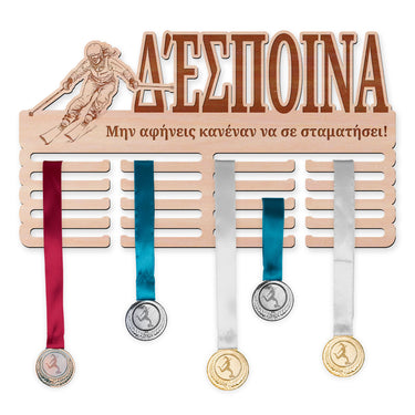 Κρεμάστρα μεταλλίων - Αλπικό σκι, γυναίκα